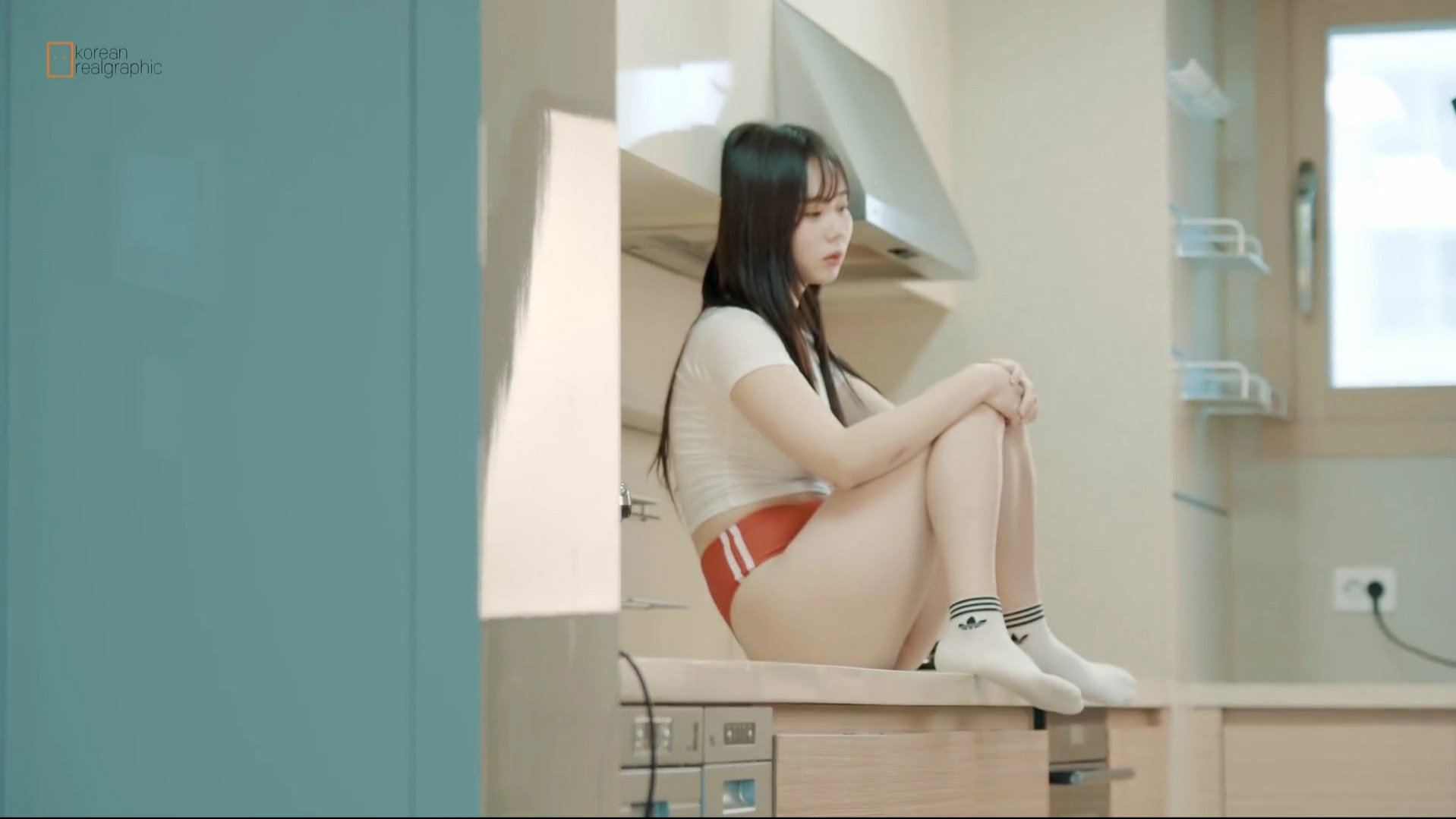 
주방에서

