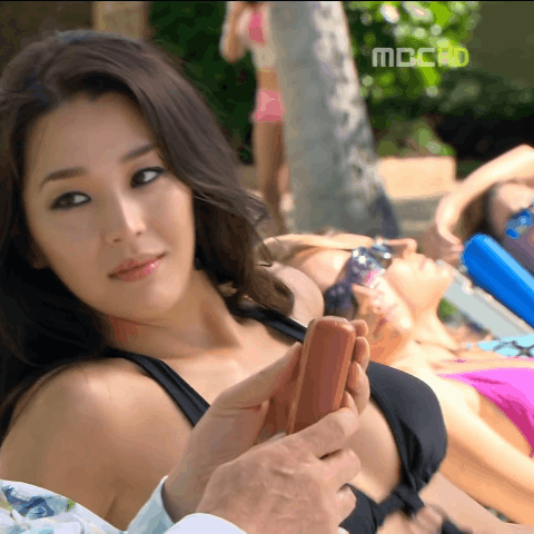 
한고은 블랙 모노키니

