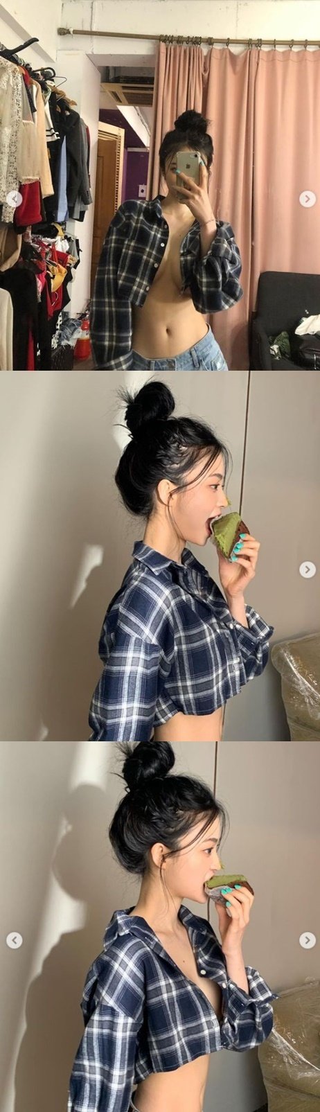 다이아 솜이, 복근 노출