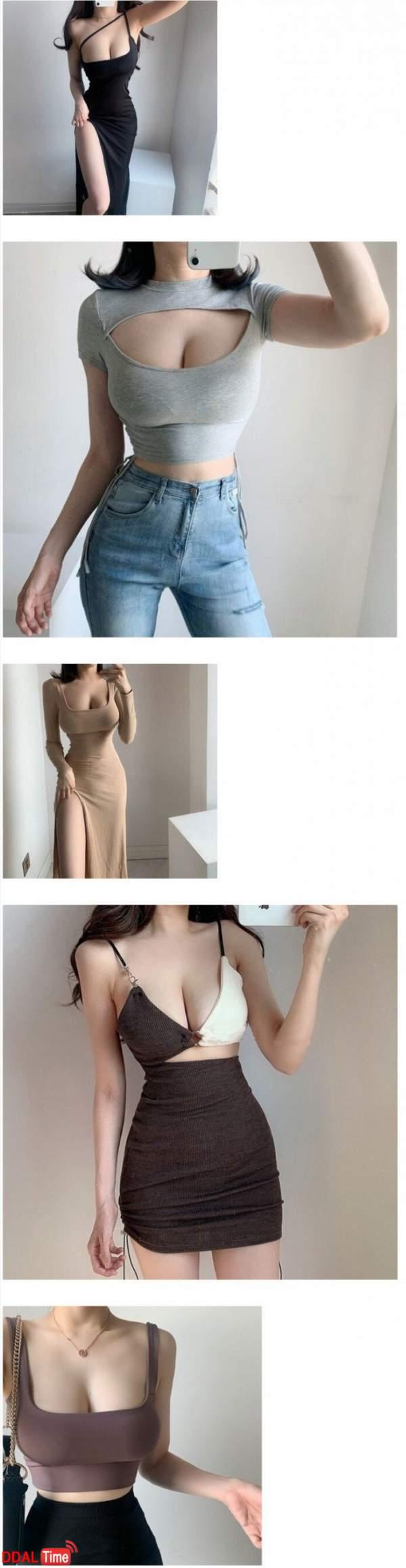 가슴이 눈에띠는옷