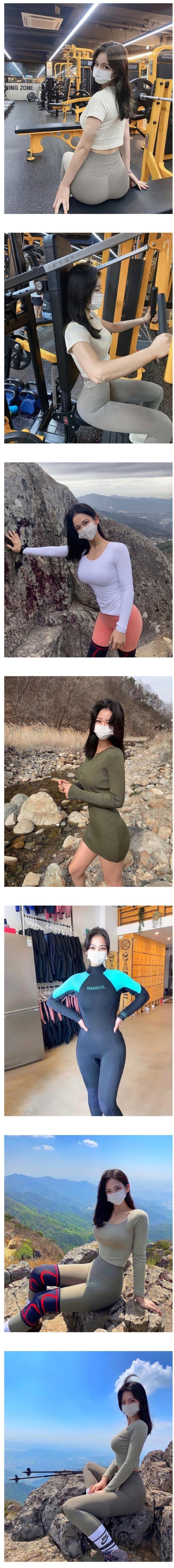 
레깅스 입고 등산하는 누나
