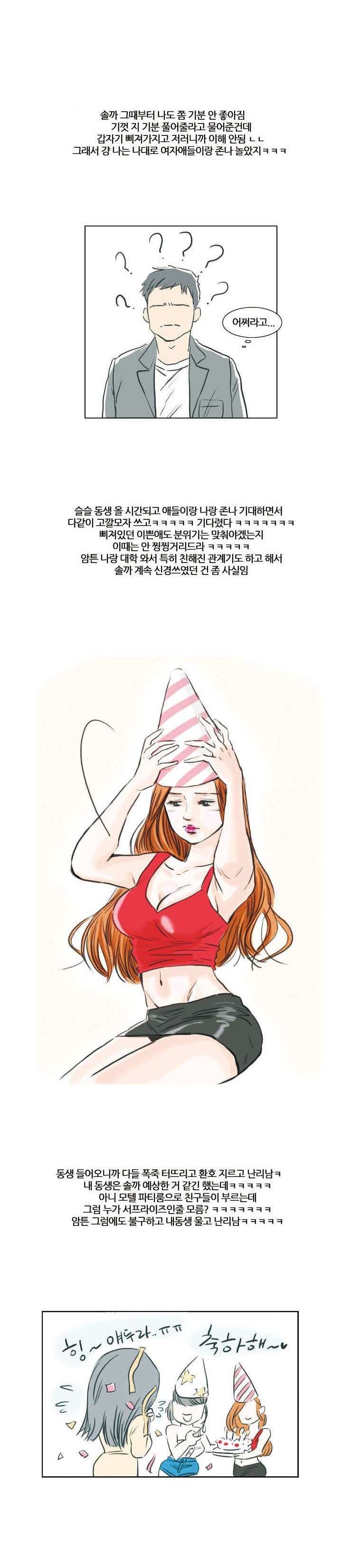
여동생 생일 파티날 동생 친구와 한 썰
