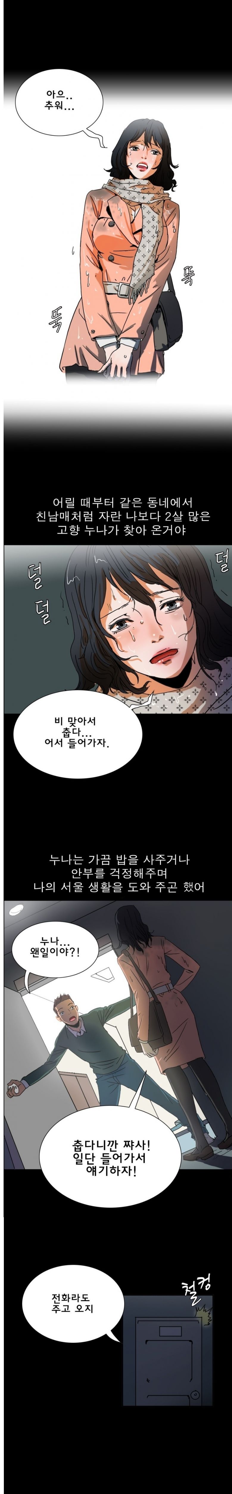 
수능전 비오는 밤에 찾아온 고향누나와 한 썰
