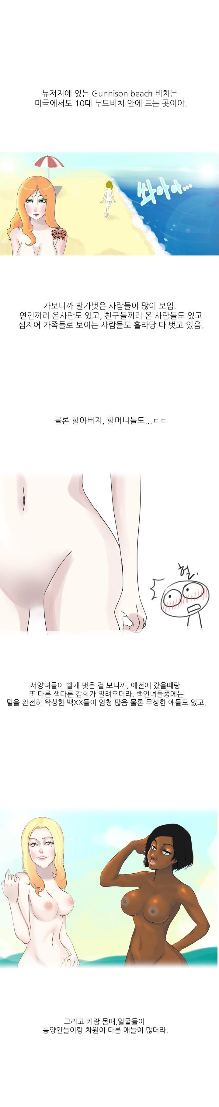 
미국 누드비치에서 한 썰

