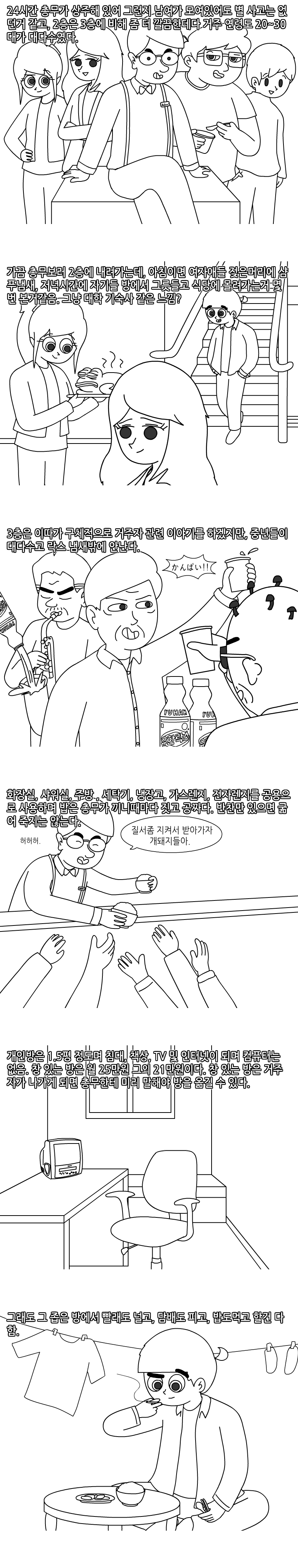 
고시원에서 3년동안 살았던 썰만화
