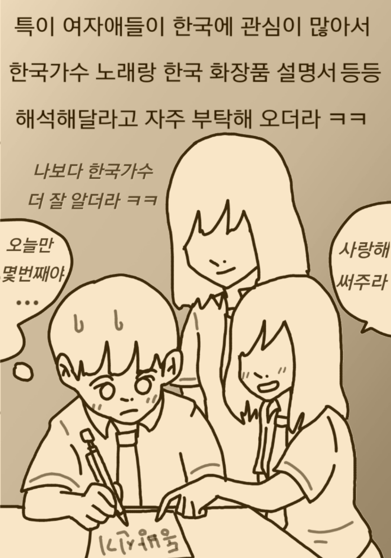 
일본에서 중학교 다닌 썰만화
