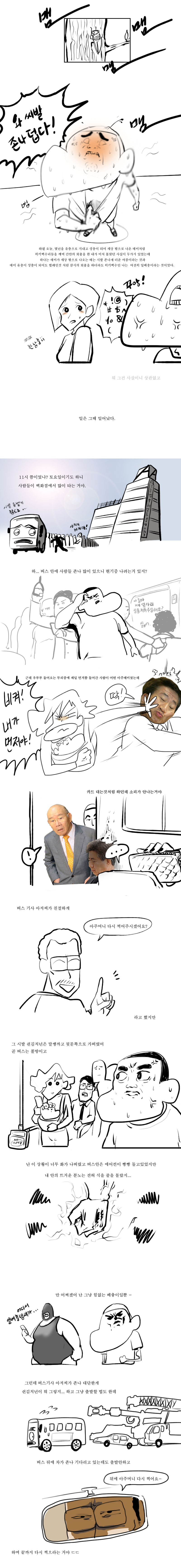 
일베주의) 버스기사 vs 쉰김치 아줌매미 본 썰만화
